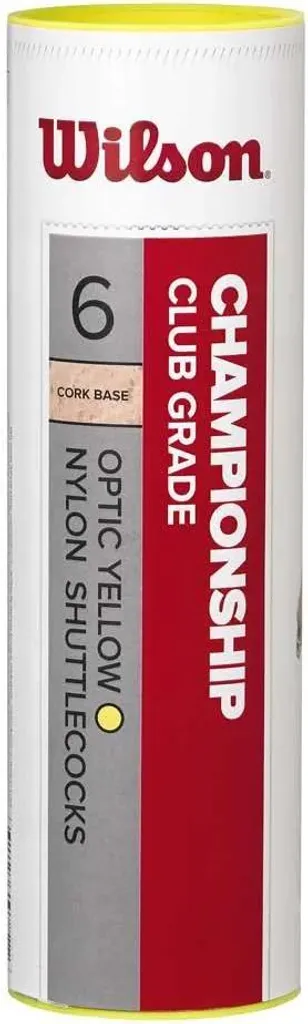 Volants de badminton Wilson Championship 77 - Tube de 6 pièces transparent