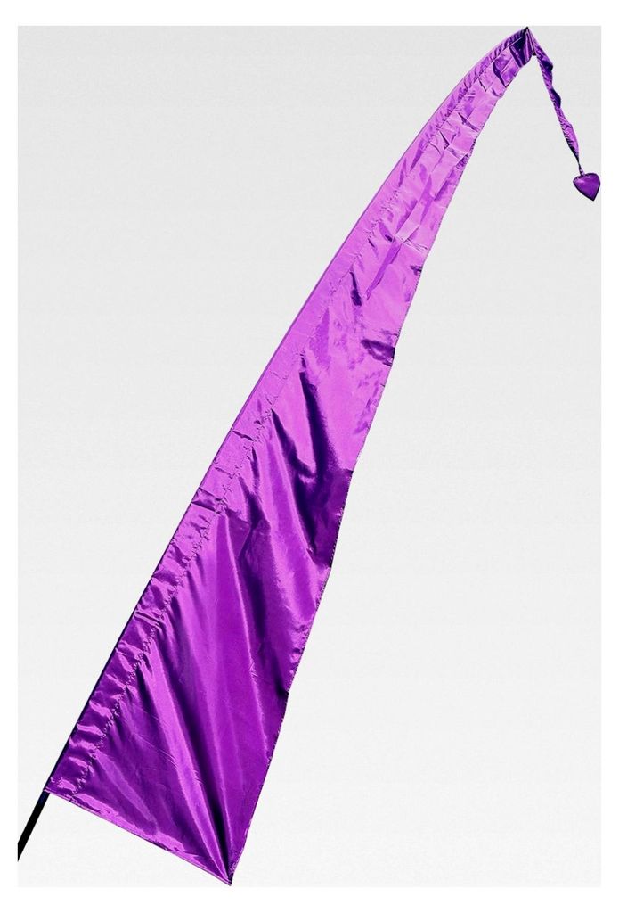 Festival Fahnenstoff: Bunter Stoff aus Fallschirmseide, ca. 5 Meter hoch - Fahnenmasten für Rundbogenfahne nicht enthalten - Gartenfahnen in versc...