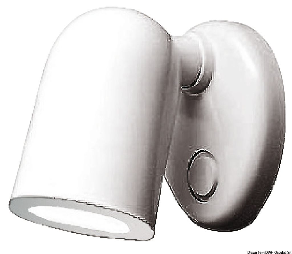 Batsystem Rohr halogen spotlight ABS weiß Osculati 13.868.00