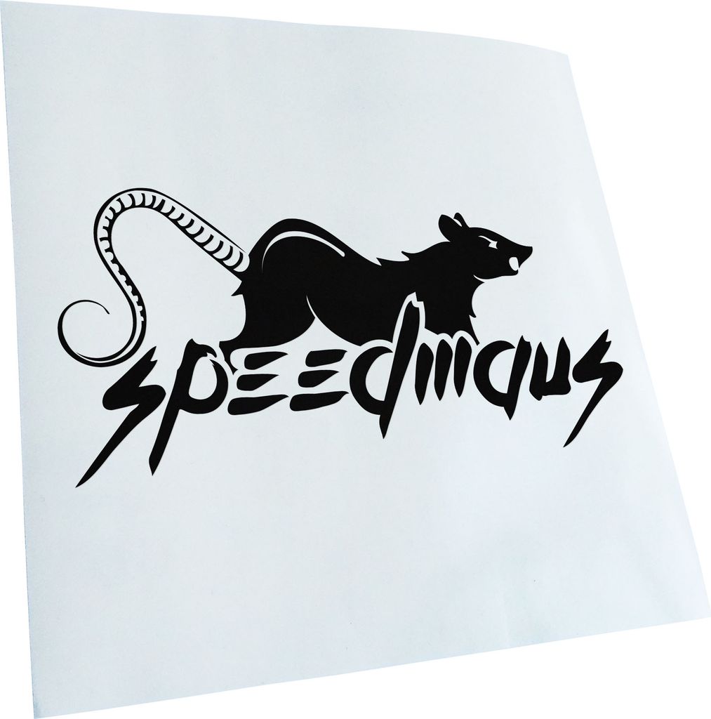 hauptsachebeklebt Kiwistar - Autoaufkleber - Speedmaus - Ratte - Fast - Turbo Heckscheibe - Aufkleber für Auto Kfz Fahrrad, LKW, Truck Mofa