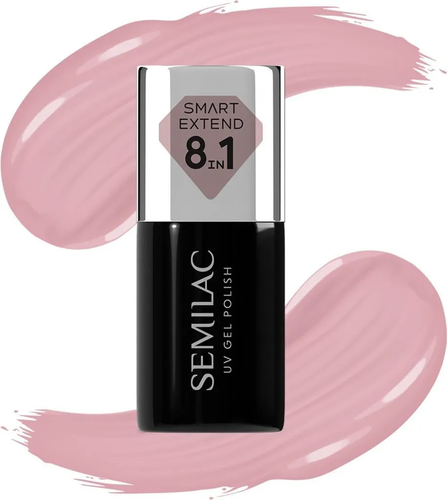 Semilac 802 Rosa Nudo 7ml | Smalto Rinforzante 5-in-1 Smart Extend