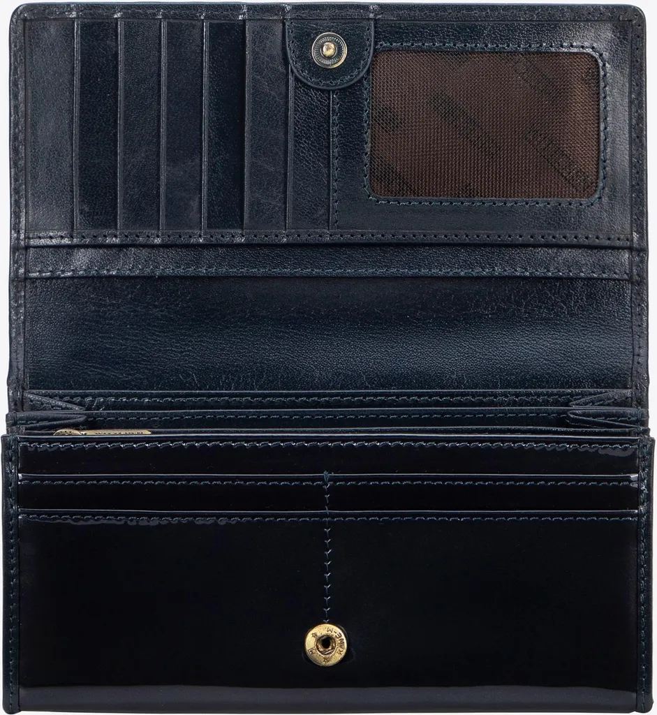 Grand Portefeuille Femme Chic Bleu Marine - Idéal pour Sac à Main Cuir