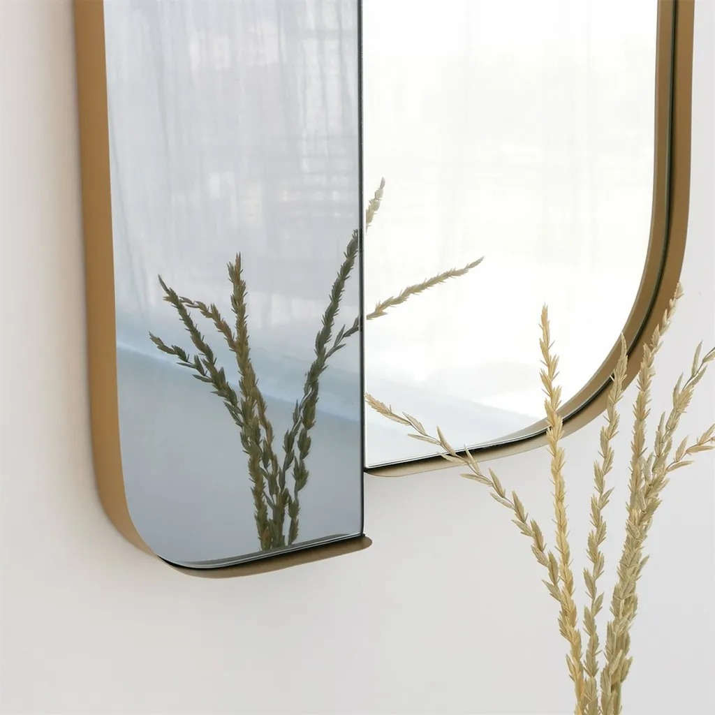 Grand miroir mural rectangulaire doré Day & Night - Skye Decor 60x130
