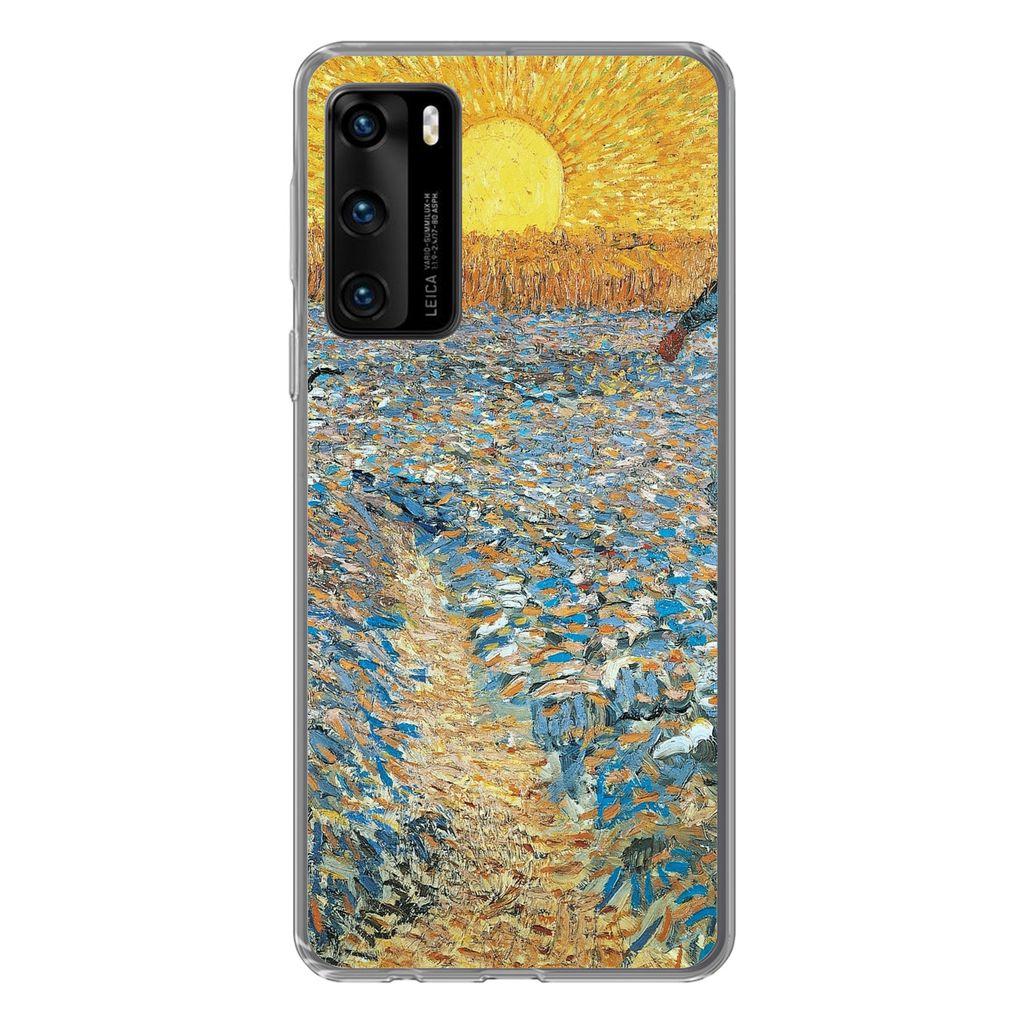 MuchoWow Handyhülle Schutzhülle Hülle für Huawei P40 Der Sämann - Vincent van Gogh Silikon Softcase Handy Hülle - Handytasche