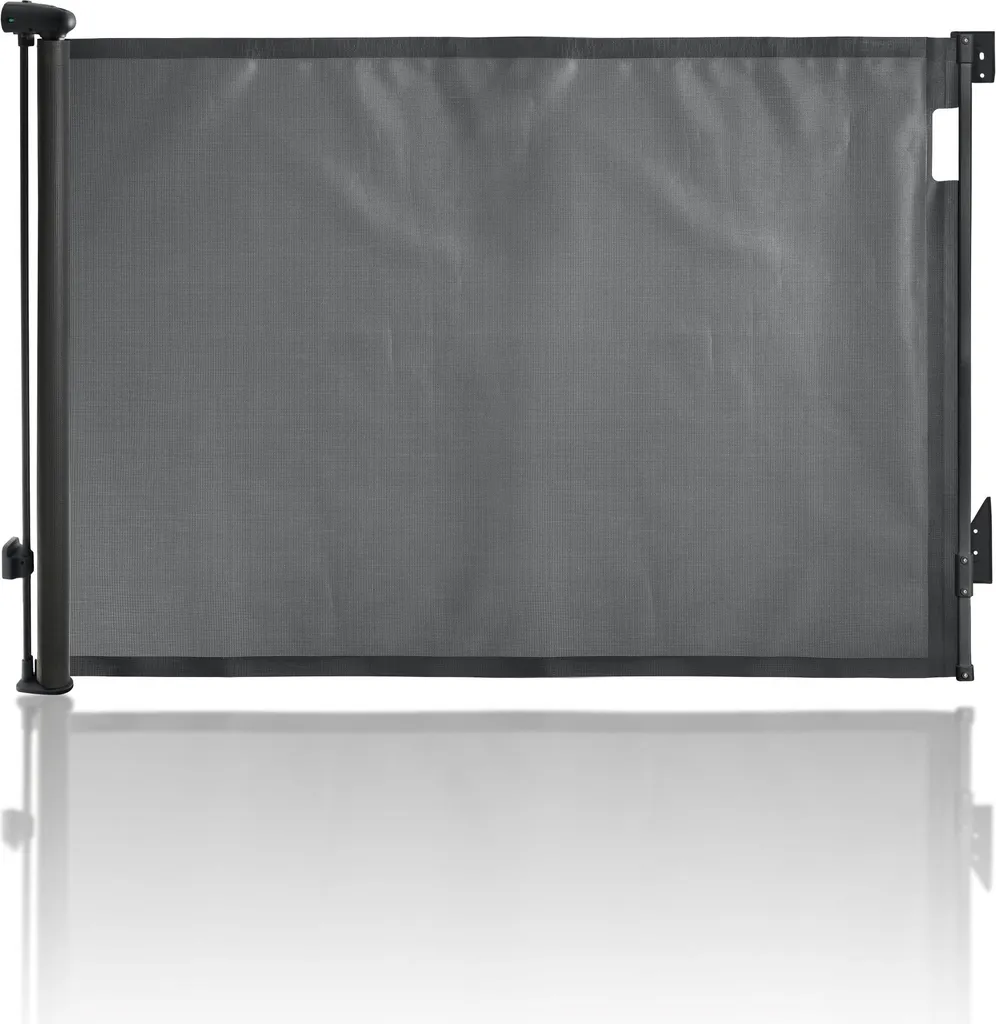 Barrière escalier rétractable noire 60-140cm pour sécurité enfant