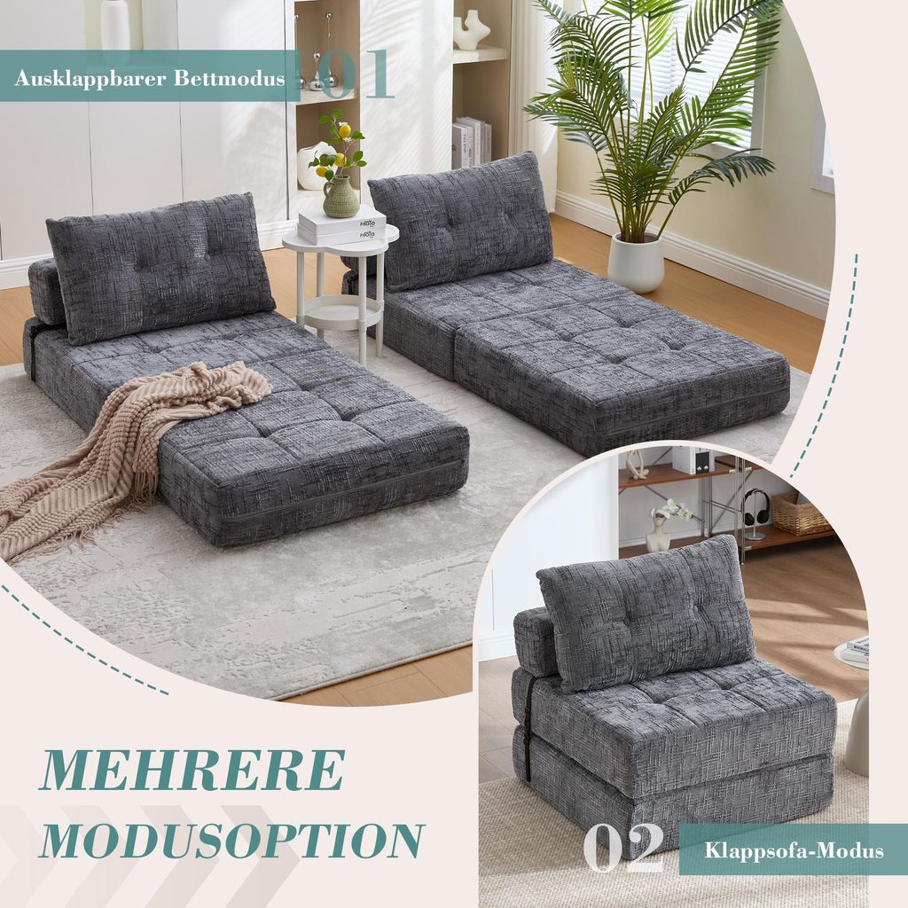 MODFU tragbares Klappsofa faltbare Matratze mit