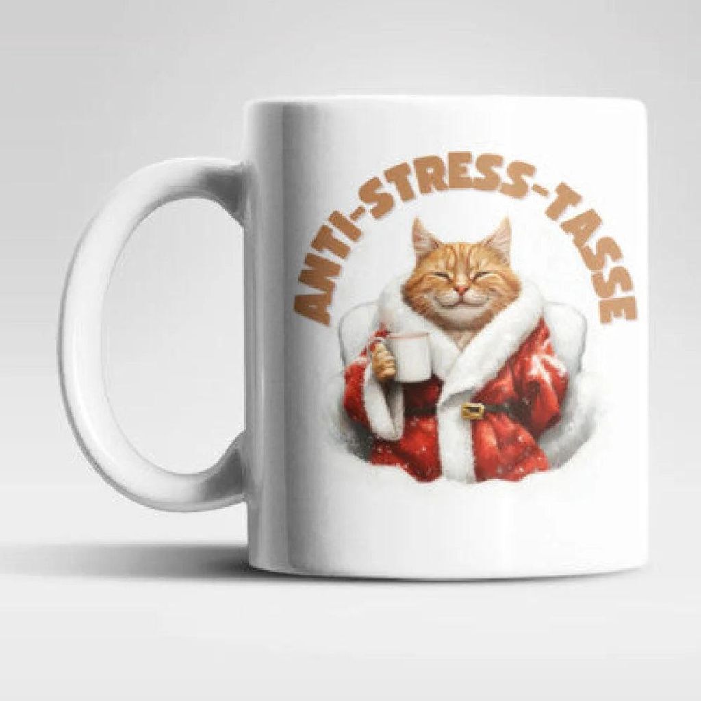 Anti Stress Christmas Katze Kaffeetasse Teetasse Geschenkidee 330 ml – 03