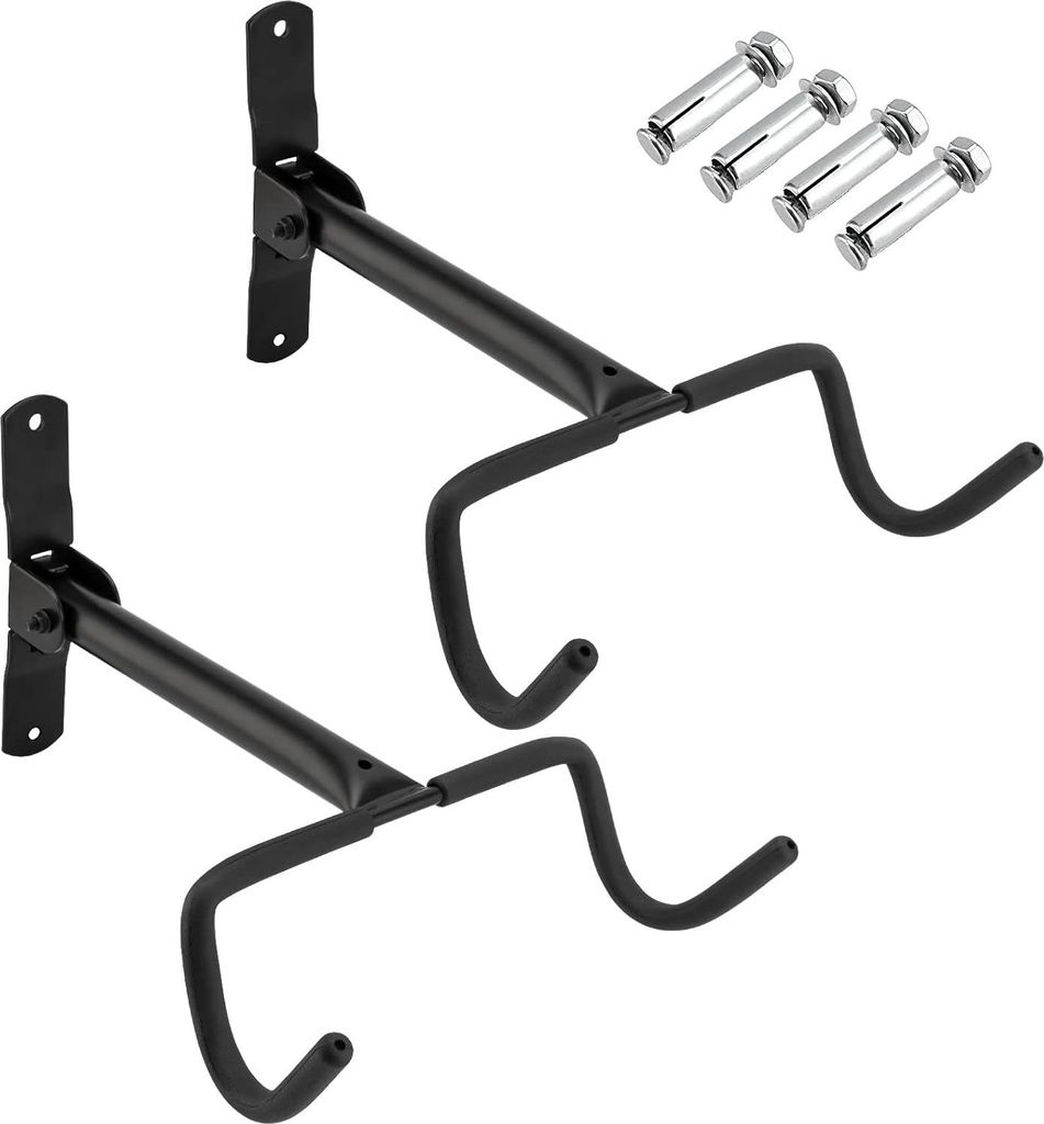 Fahrrad-Haken Wandmontage faltbar Fahrradträger platzsparend schaumgepolstert MTB Rennrad schwarz