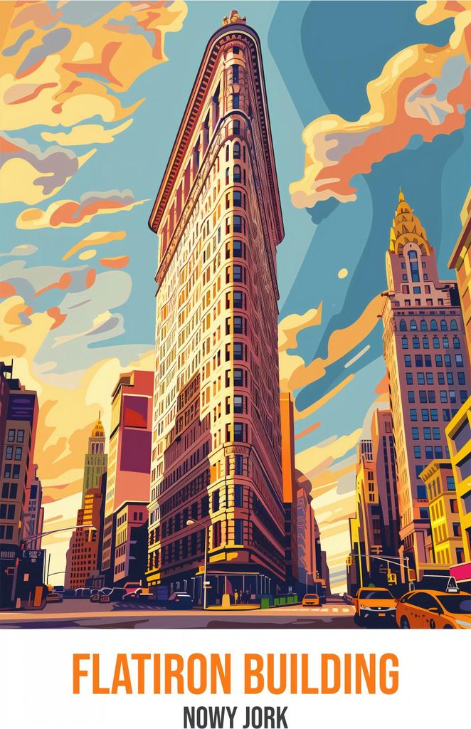 Plakat 21x29,7cm Flatiron Building