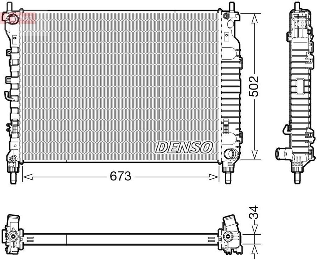 DENSO DRM20125 Kühler Wasserkühler Motorkühler für OPEL ANTARA
