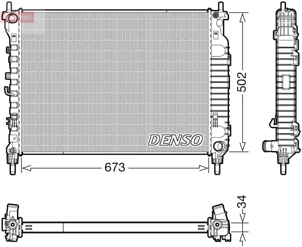 Radiateur refroidissement moteur DENSO DRM20125 spécial Antara L07