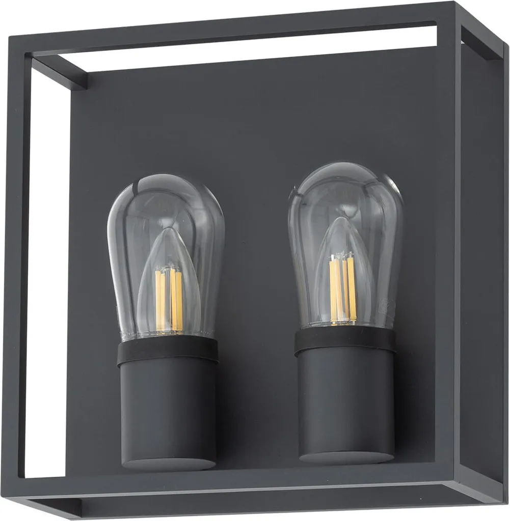 Applique murale étanche IP54 MARGOT noire métal contre l'humidité