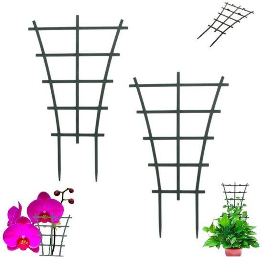 2er-Set - Pflanzständer - Außenpflanzständer - Pflanzstütze - Balkonpflanze - Montagestange - Kleine Mini-Pergola für den Außenbereich - Pfla...