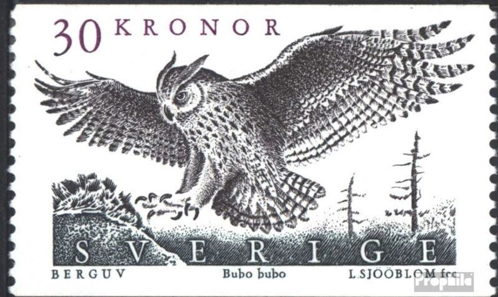 Briefmarken Schweden 1989 Mi 1565 (kompl.Ausg.) FDC Uhu