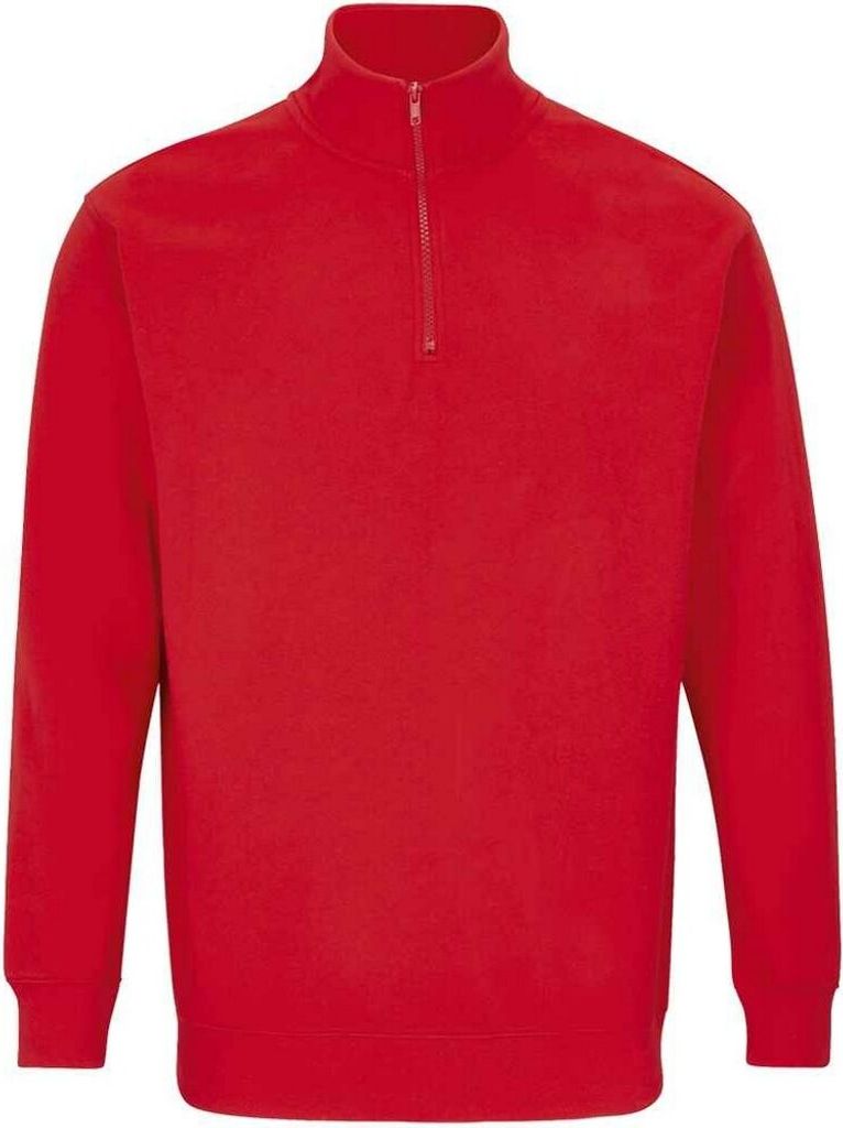 SOLS - "Conrad" Sweatshirt mit kurzem Reißverschluss für Herren/Damen Uni PC5887 (L) (Leuchtend Rot)