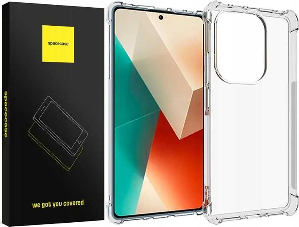 Coque Poco M6 Pro 4G SPACECASE Silicone Anti-choc Noir Transparente