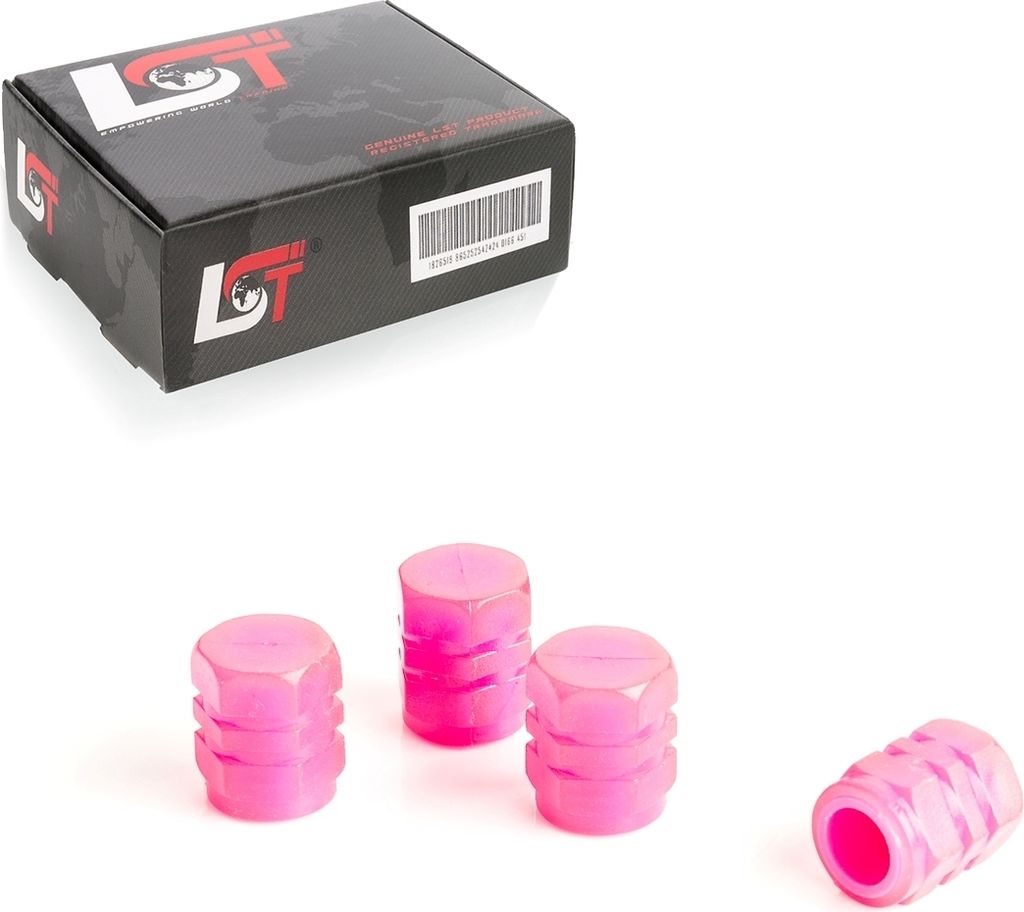 4x Universal Ventilkappen Reifenventil Abdeckung Hexagon Pink Schraderventil