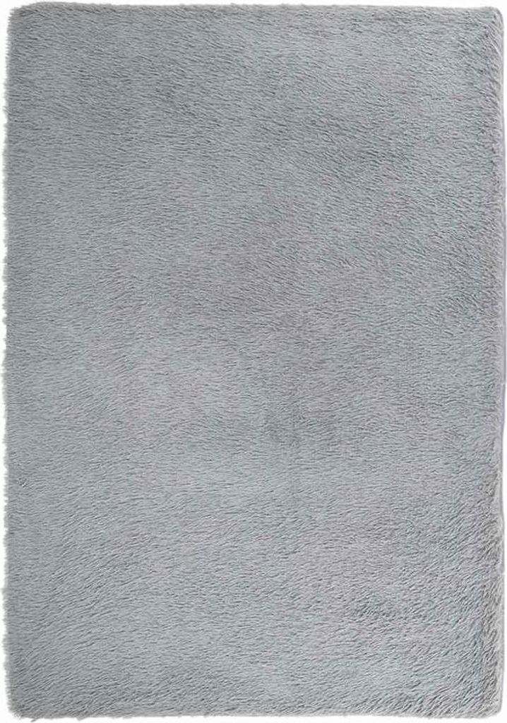 vidaXL Teppich Shaggy Hochflor NAVARRA Hellgrau 160x230 cm Produktbild 