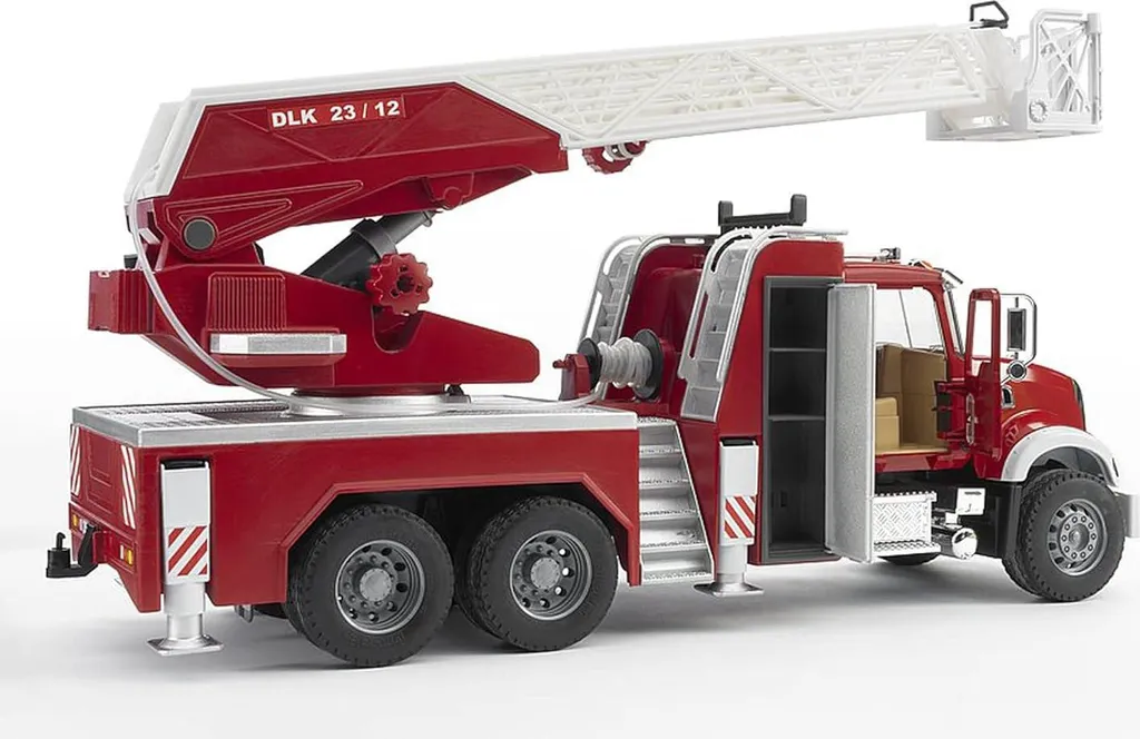Camion de pompier Bruder MACK Granite incassable avec grande échelle - 10