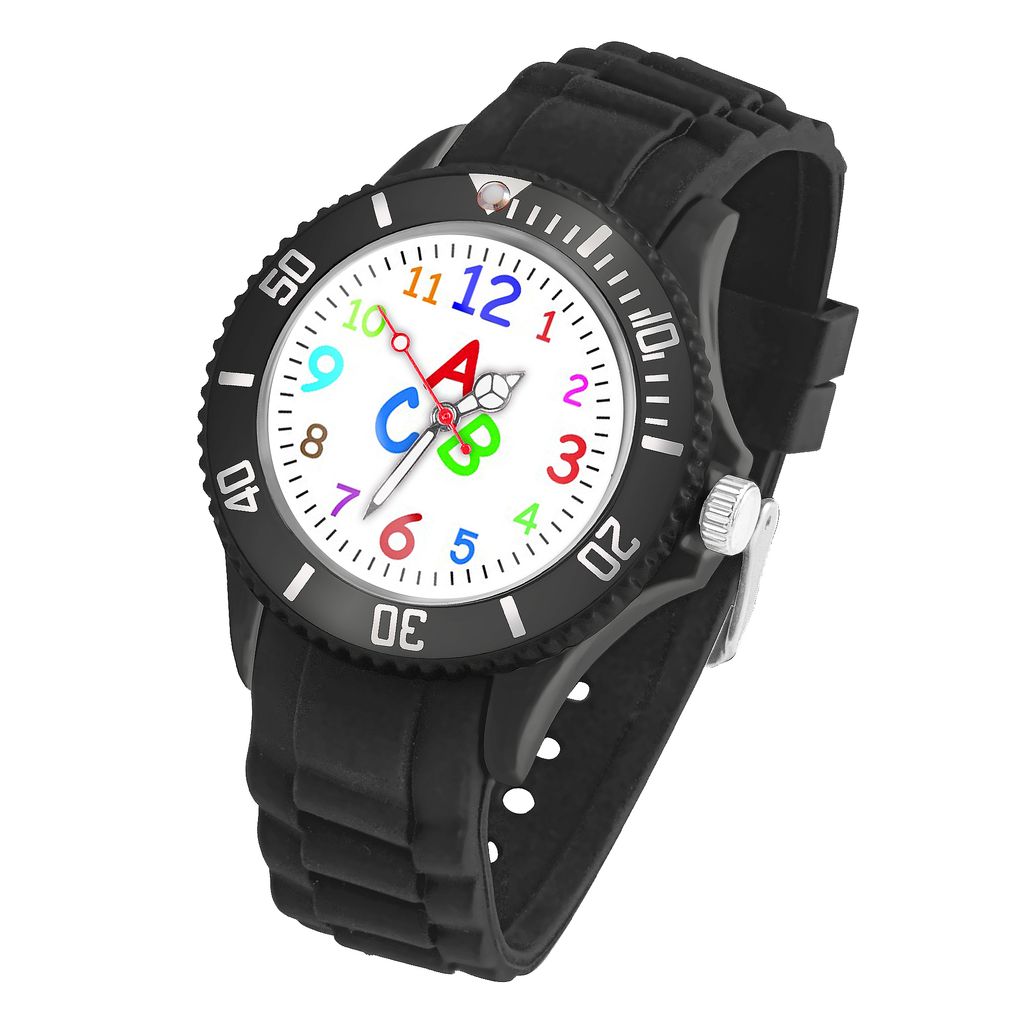 Bunte Silikonuhr Kinder Armbanduhr Schüler Schulanfang Produktbild 