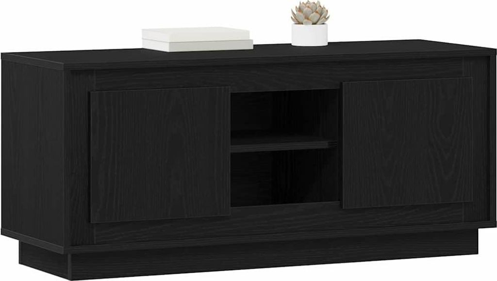 "Winter Sale" TV-Schränk Schwarz Eichen-Optik 102 x 35 x 45cm Holzwerkstoff - clorisNeu941799 - TV-Schränke