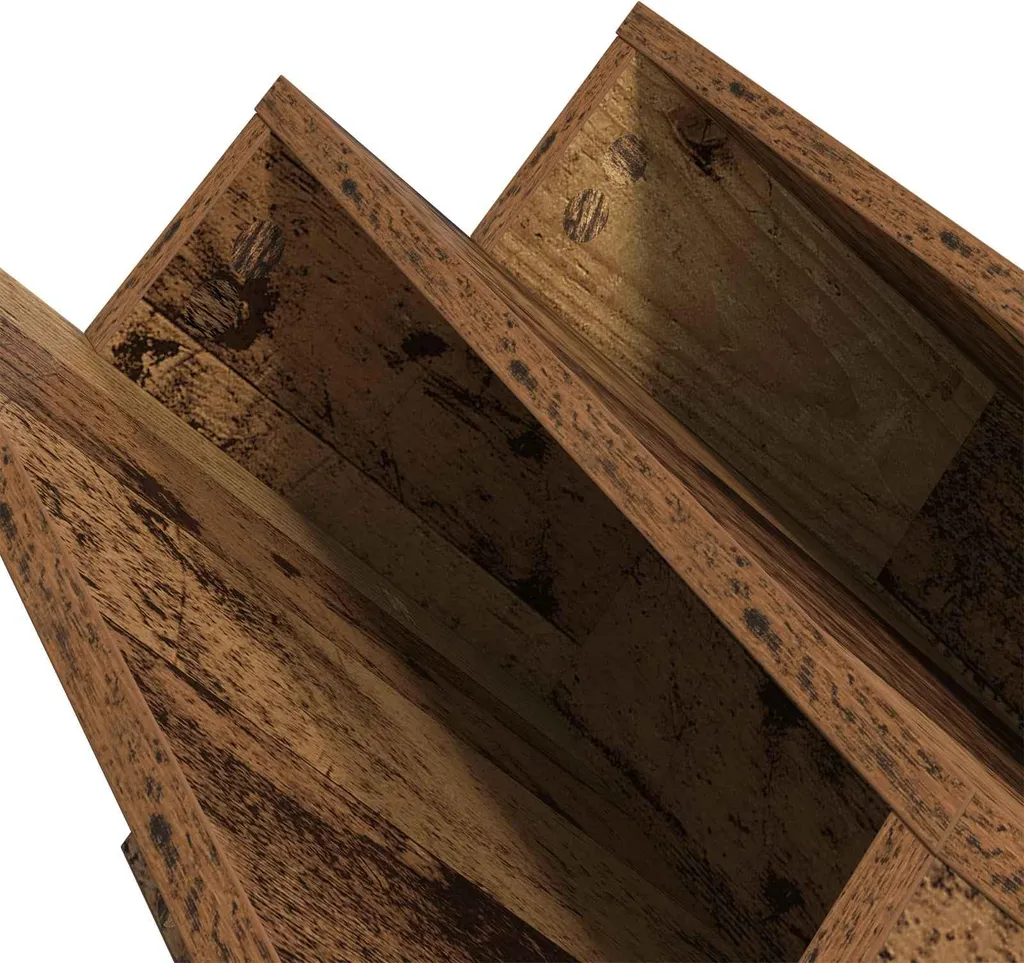 vidaXL Portariviste con scaffale in legno di recupero 53 x 40 x 28,5 cm Materiale a base di legno - 8