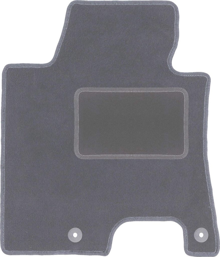 Fahrerfußmatte Velours graphit passend für Kia Ceed II (2012-2018, Fließheck, Kombi, ProCeed, Coupé) – mit Befestigungen – passgenau