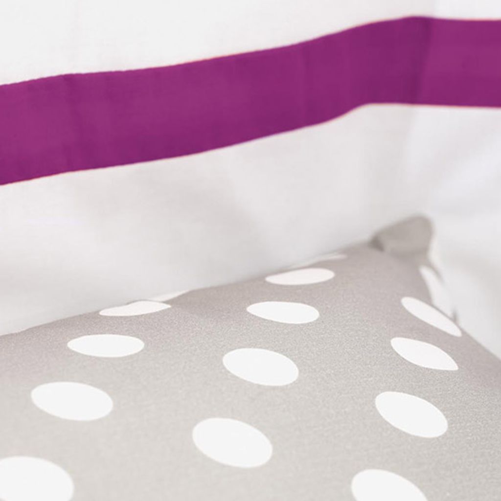 Textile Ausstattung für Kinderbetten Punkte, grau, 4-tlg.