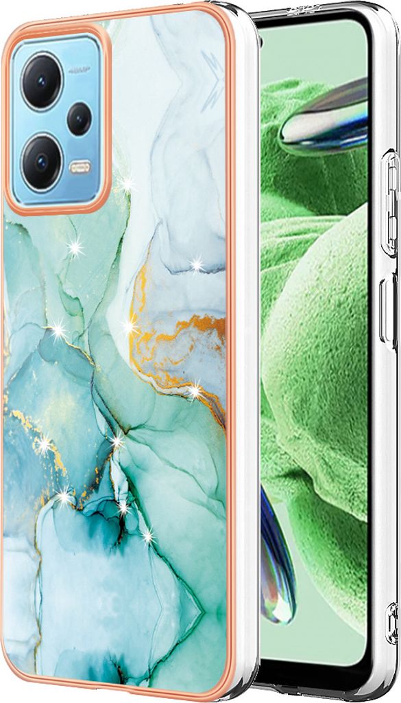 Hülle für Xiaomi Poco X5 /Redmi Note 12 5G Muster TPU Silikon Stoßdämpfer Bumper Schutzhülle Grün