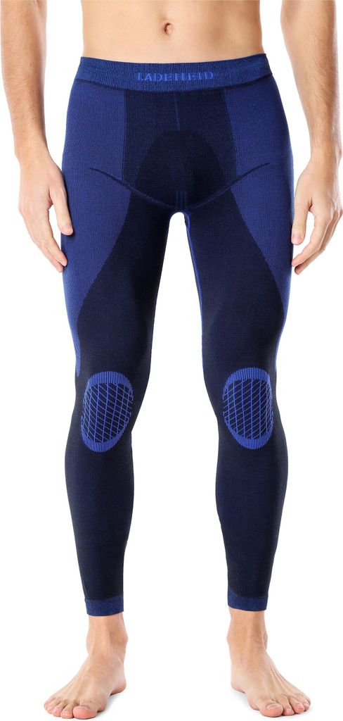 Ladeheid Herren Funktionsunterwäsche Lange Unterhose Thermoaktiv (Schwarz/Marineblau-2, S)
