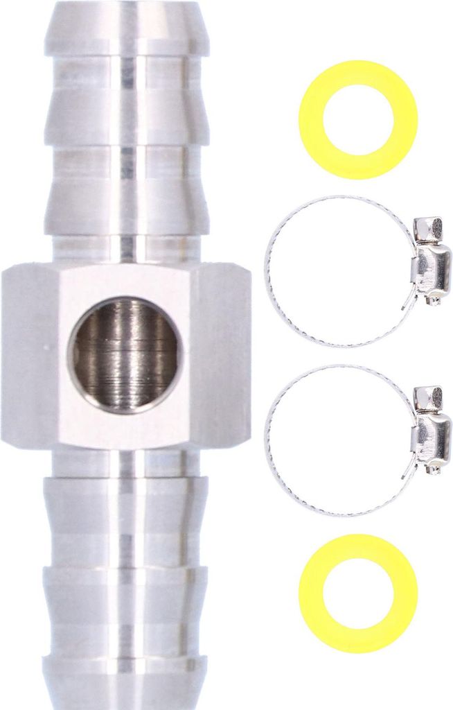 1/2 Zoll Kraftstoffleitung TFitting 1/827 NPT Anschluss Manometer Sensor Adapter Edelstahl