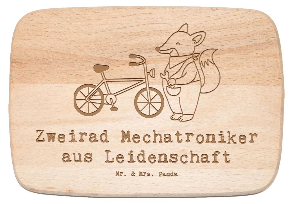 Mr. & Mrs. Panda Holz Schneidbrett Zweirad Mechatroniker Leidenschaft - Transparent - Geschenk, Frühstücksbrett, Holzbrett, Küchenbrett, Schneid...