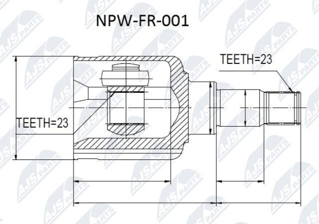 NTY Gelenksatz Antriebswelle Vorne Links für FORD Focus II Produktbild 