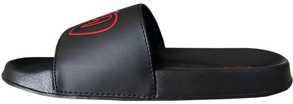 Lee Cooper - Damen Badesandale MR78385 (38 EU) (Schwarz/Rot)