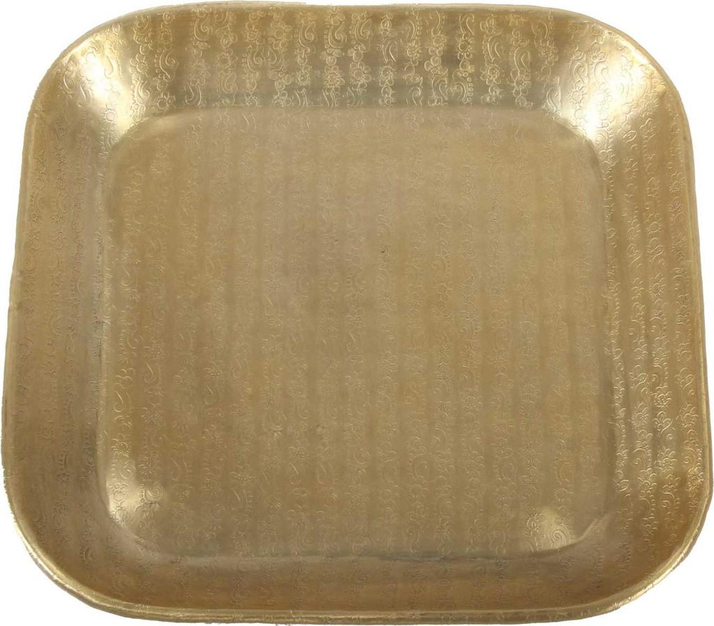 Orientalisches Tablett Prisma Gold, Größe:38x38 cm