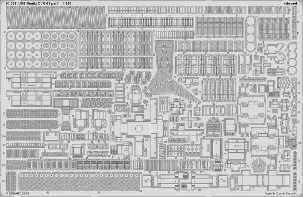 Réalisme maquette 1/350 USS Nimitz CVN-68 kit photogravure ED53295