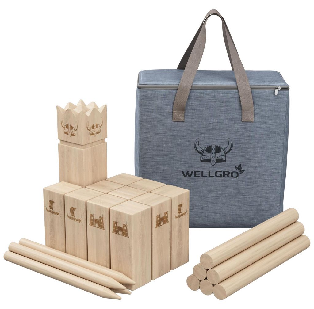 WELLGRO XL: Gioco del Kubb in legno per 2-12 giocatori – Immagine del prodotto 