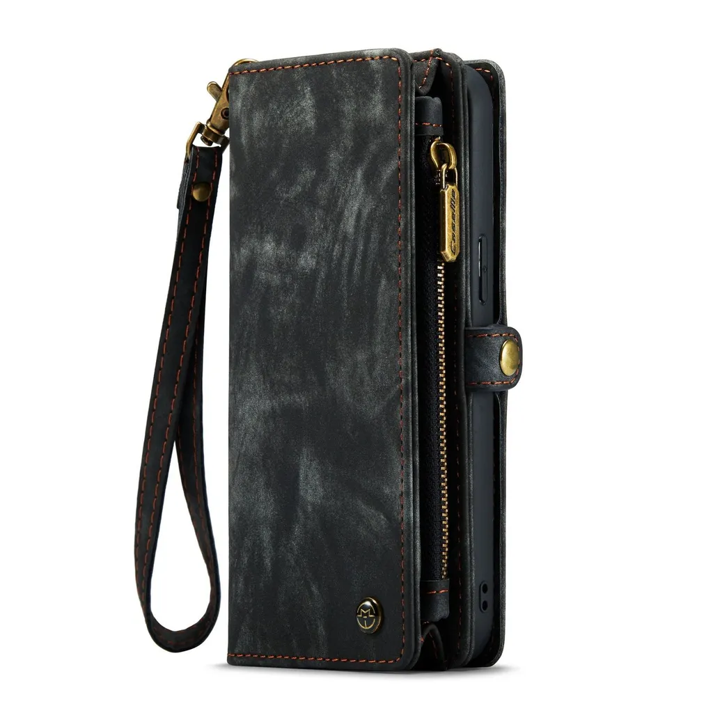 Cover iPhone 14 Luxury Zipper | Custodia Portafoglio Business in Pelle - 4