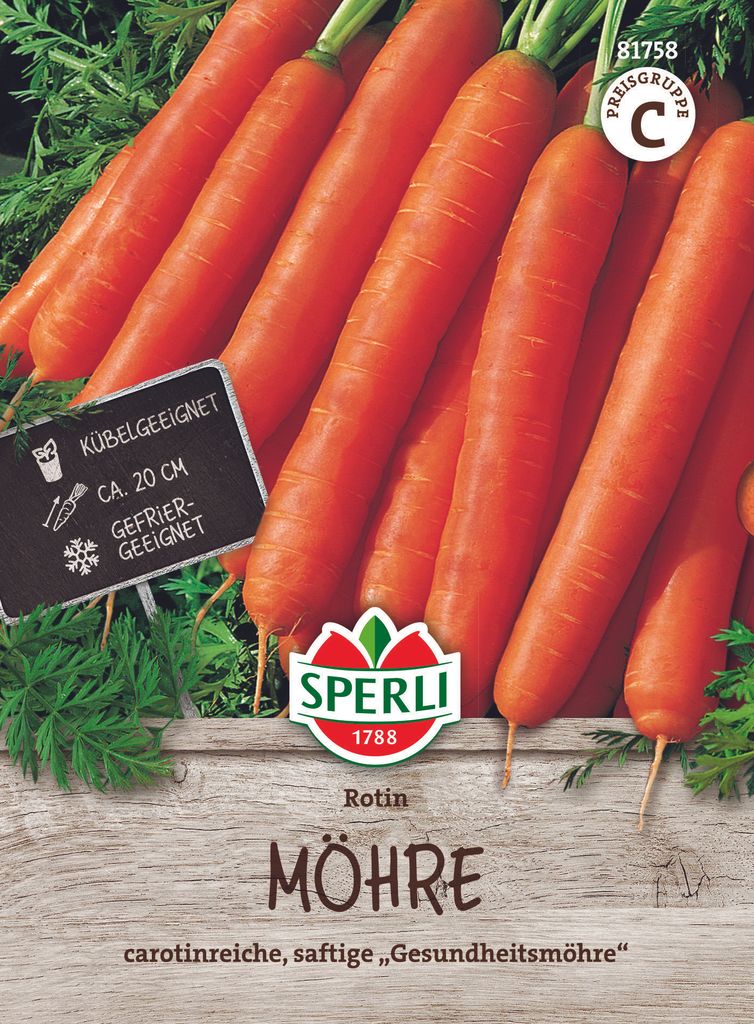 SPERLI Möhrensamen Rotin Daucus carota 5-7 lfd. Meter Produktbild 