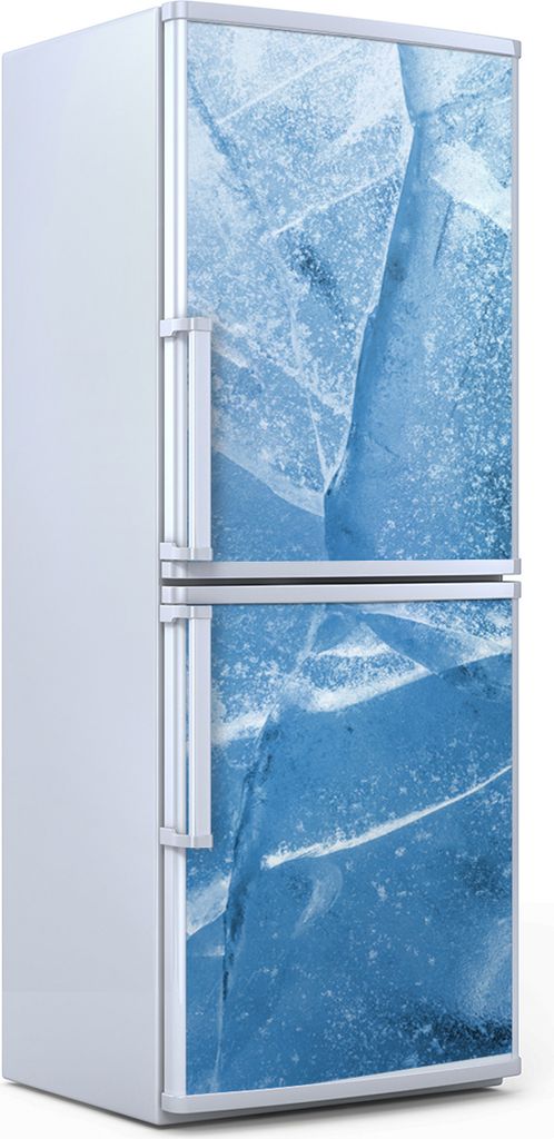 Kühlschrankdekoration 60x180 cm Aufkleber auf dem Kühlschrank - Abstrakte Eis