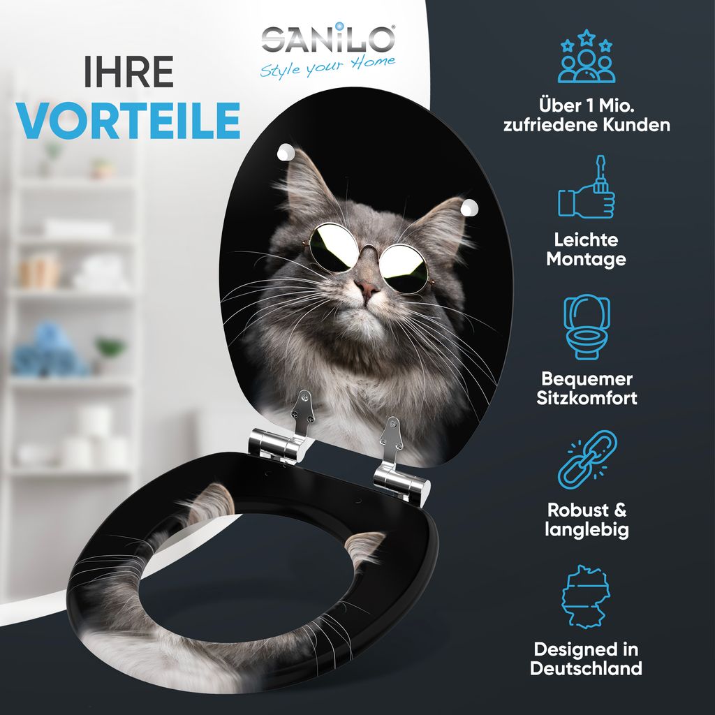 SANILO® Cool WC-Sitz Cat mit Absenkautomatik