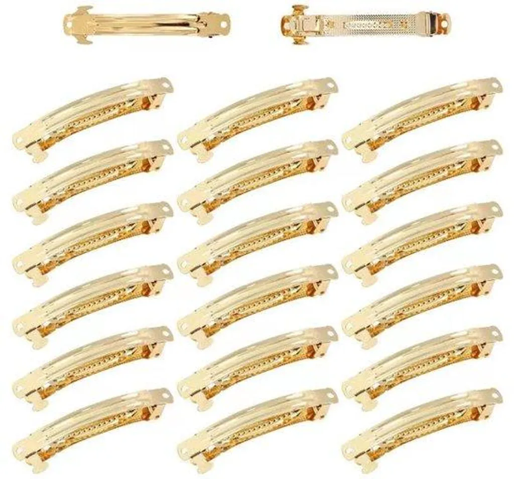 Lot de 20 Barrettes Dorées 8cm pour Mariage Coiffure et Style Quotidien