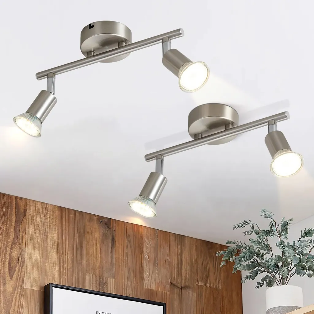 Spot de Plafond Rotatif sans Ampoule en Acier pour un Éclairage Cible