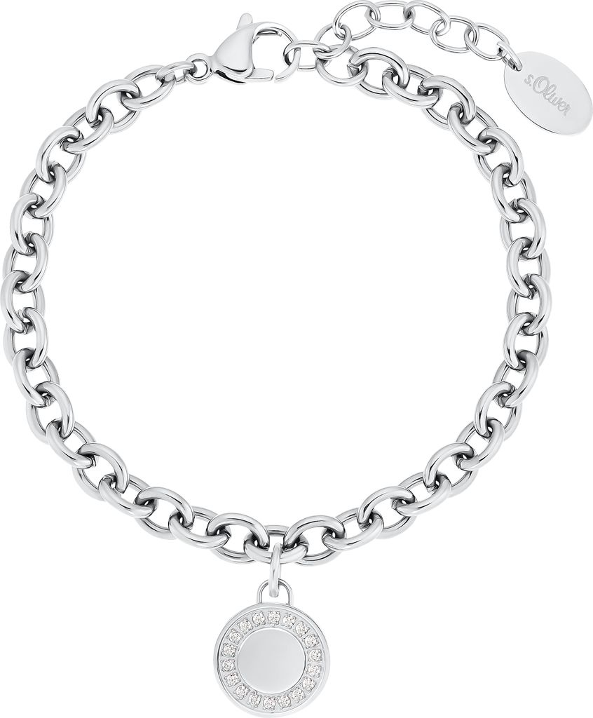 S.Oliver Armband 2031480 Edelstahl Münz-Anhänger