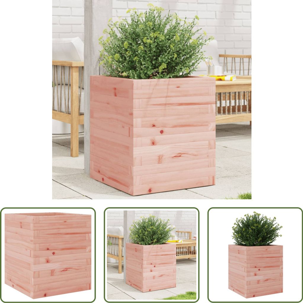 The Living Store Pflanzkübel 40x40x46 cm Massivholz Douglasie