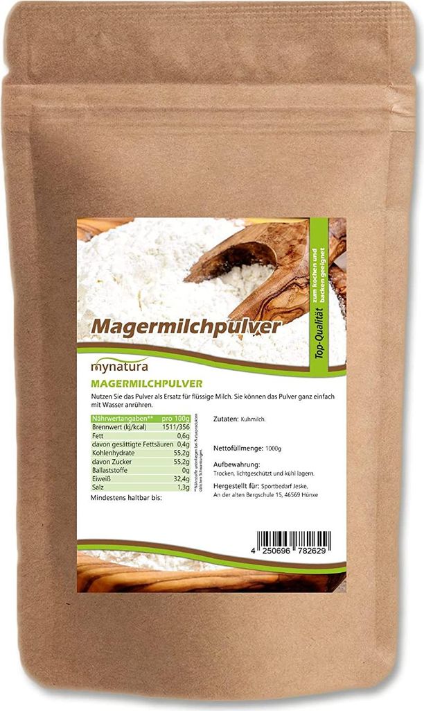 Magermilchpulver von Mynatura – fettarmes Trockenmilchpulver in kaufen 1Kg