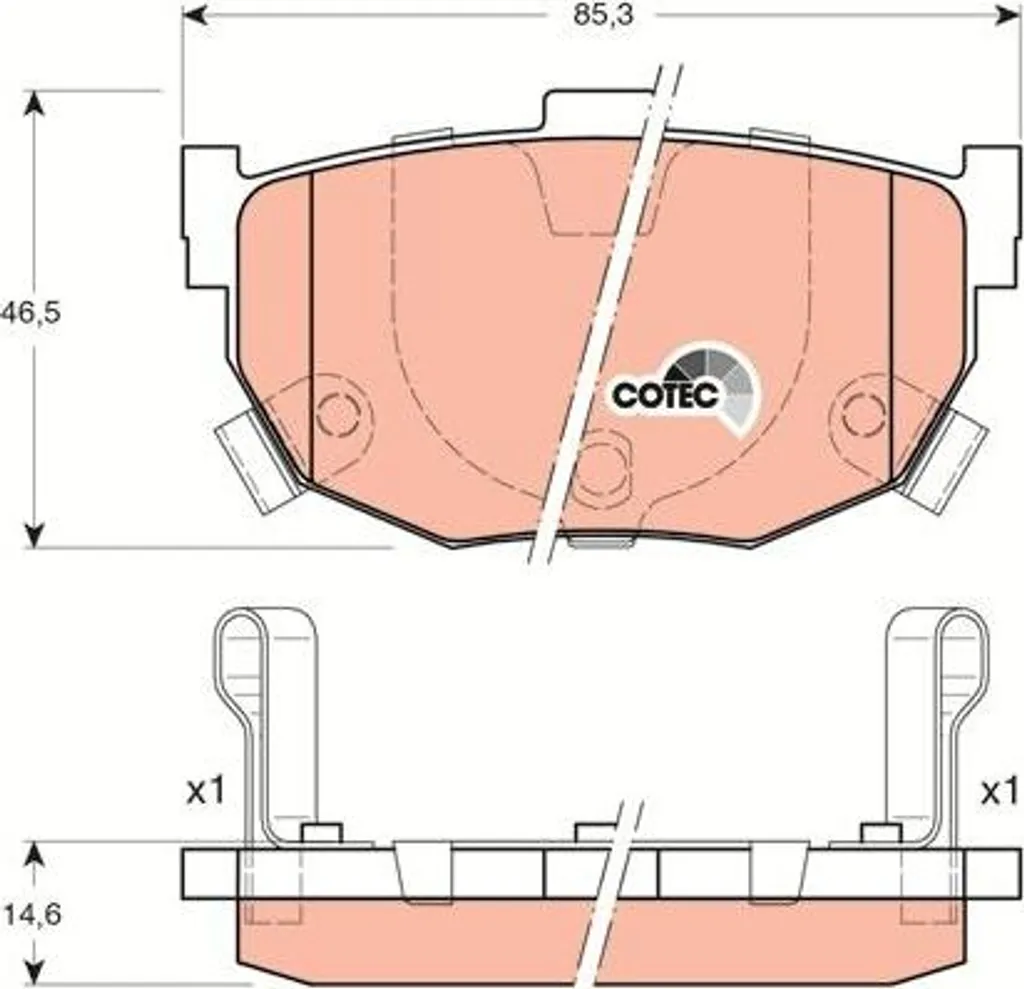 Kit freinage pour Coupé et Elantra, plaquettes TRW GDB3170 fiables