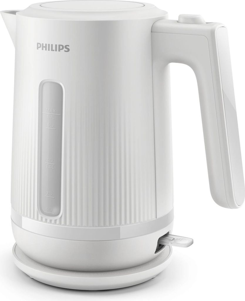 Philips elektrischer Wasserkocher, 2.200 W, 1,7 l, weiß, Series 3000 (HD9411/00)