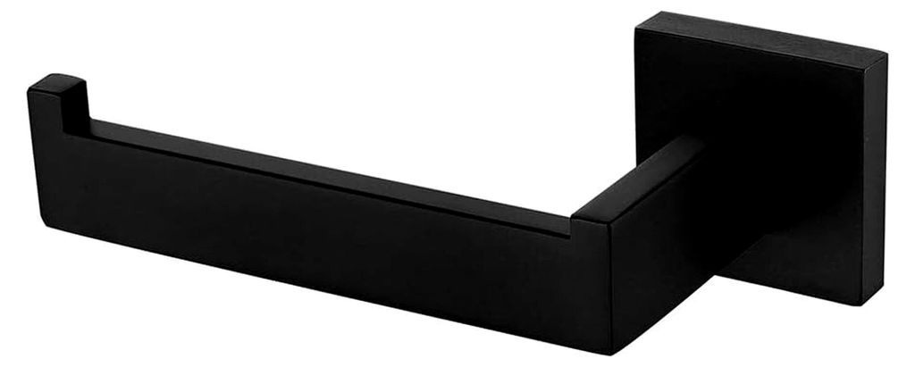 Toilettenpapierhalter aus Edelstahl 304 in Schwarz, Wandmontage, modernes Design für das Badezimmer