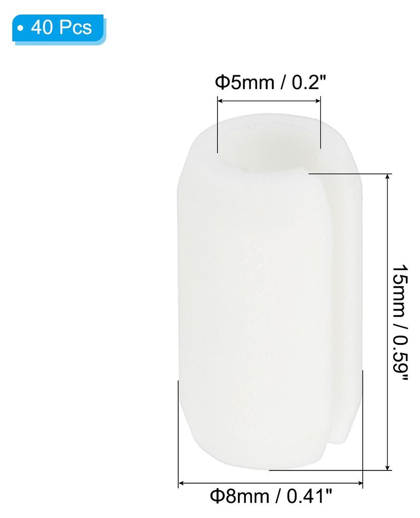 Spš¹lbeckenst?nderfš¹?e, 40 Stš¹ck 5mm ID x 8mm OD Gummiersatzpuffer fš¹r schš¹tzenden Spš¹lbeckenrost, wei?